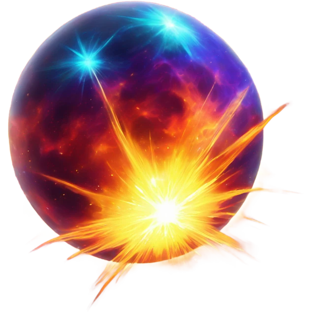 astral projection explosive star inside a ball emoji