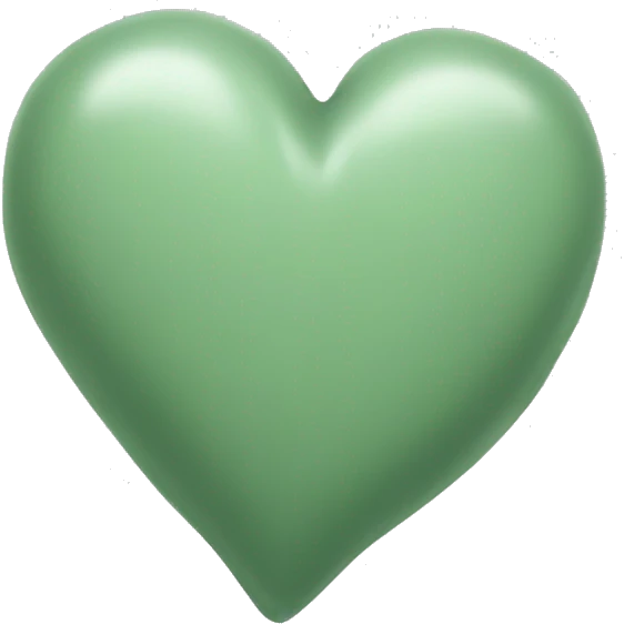 Sage green heart emoji