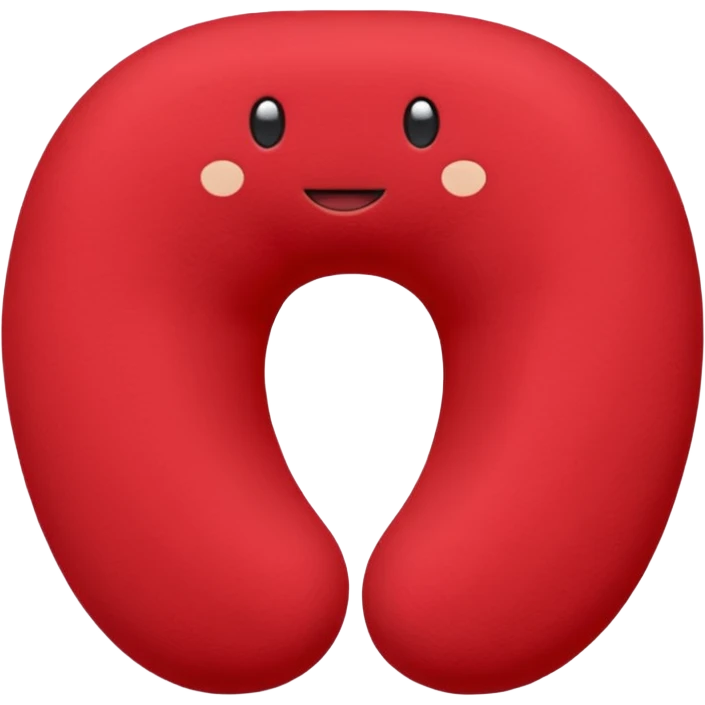 red Travel Neck Pillow emoji