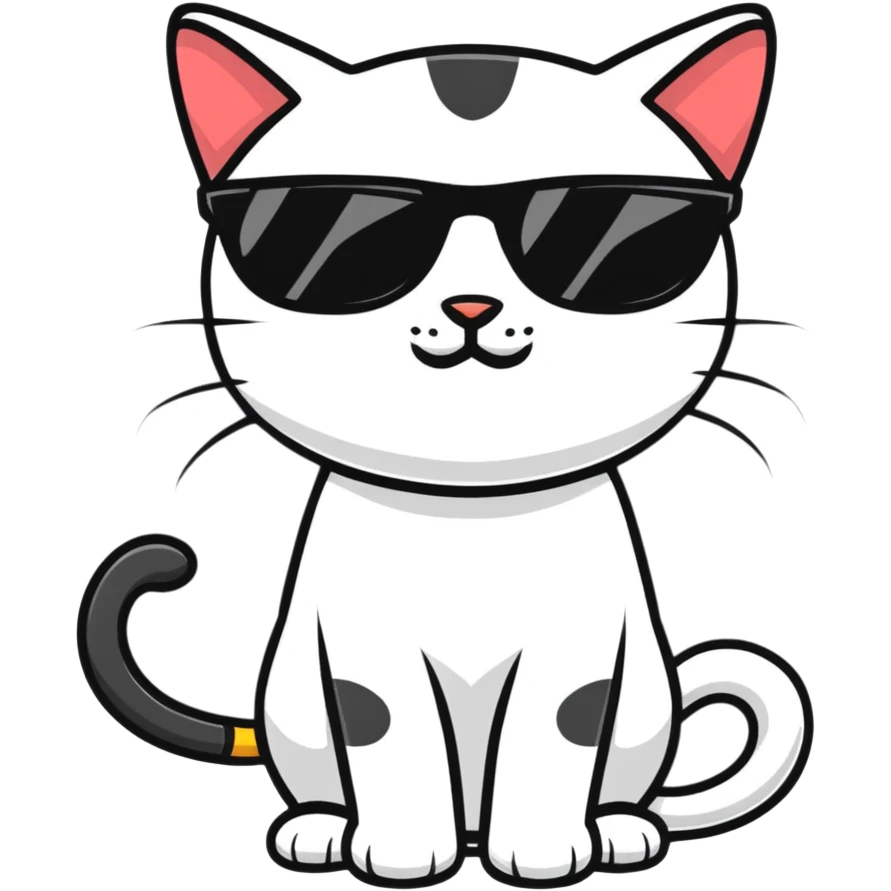 Cat with sunglasses emoji