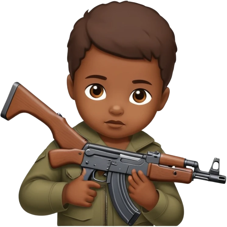 Baby holding AK emoji