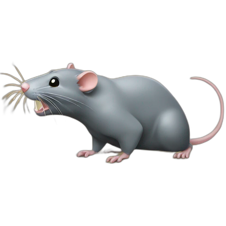 giant rat escaping to survive emoji