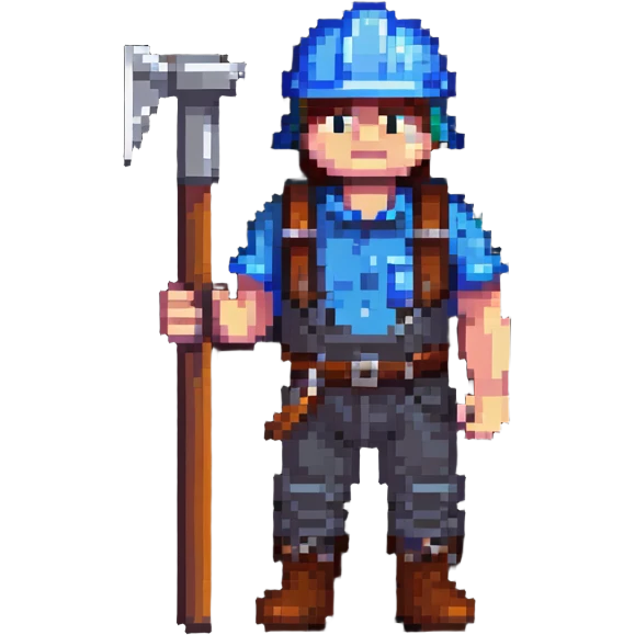 miner with helmet and pickaxe emoji
