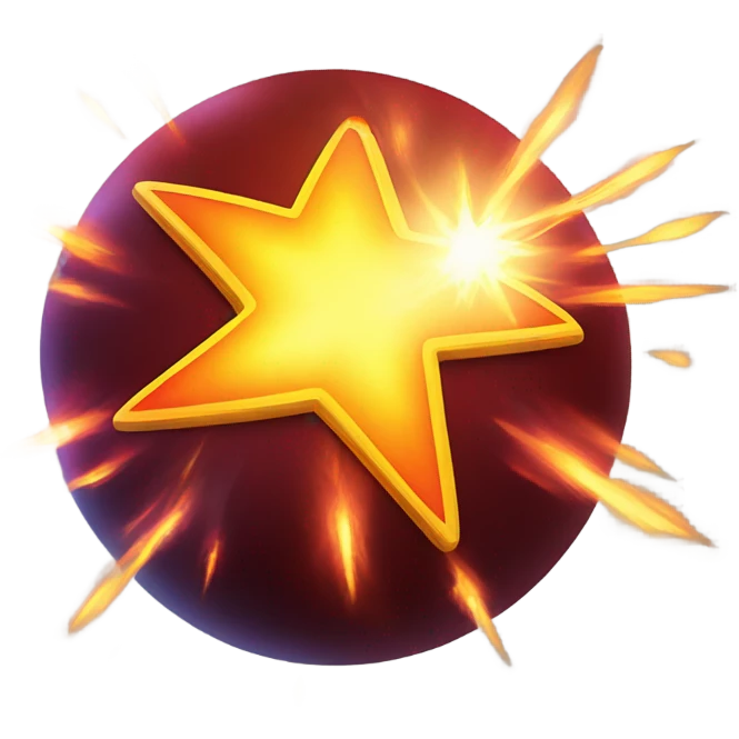 astral projection explosive star inside a ball emoji