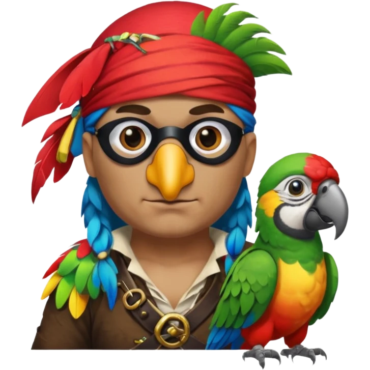 pirate and parrot emoji