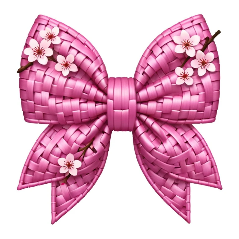 sakura bow with woven texture emoji