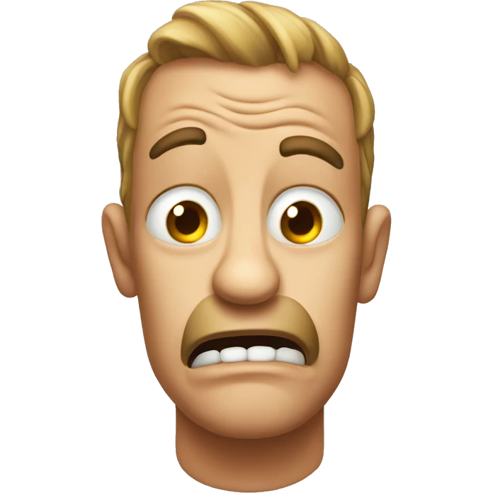 Deranged flushed emoji emoji