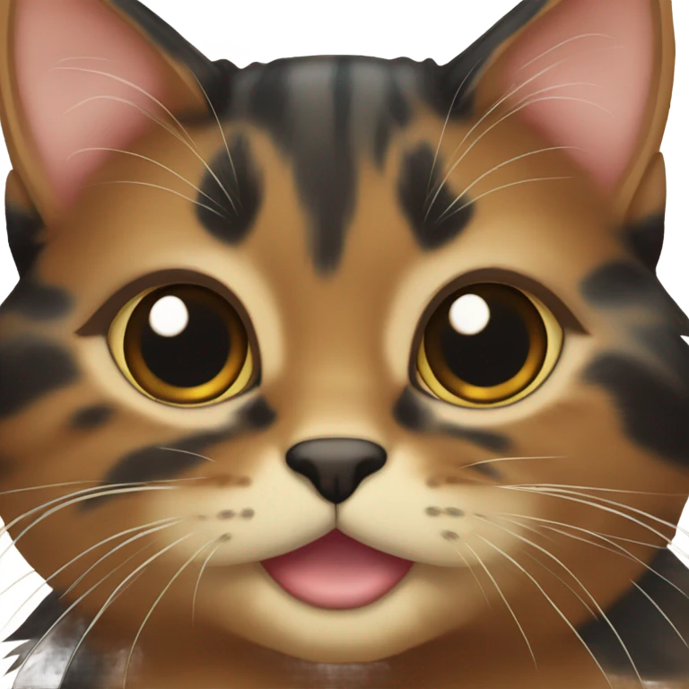 a very very very cute tortoiseshell cat emoji