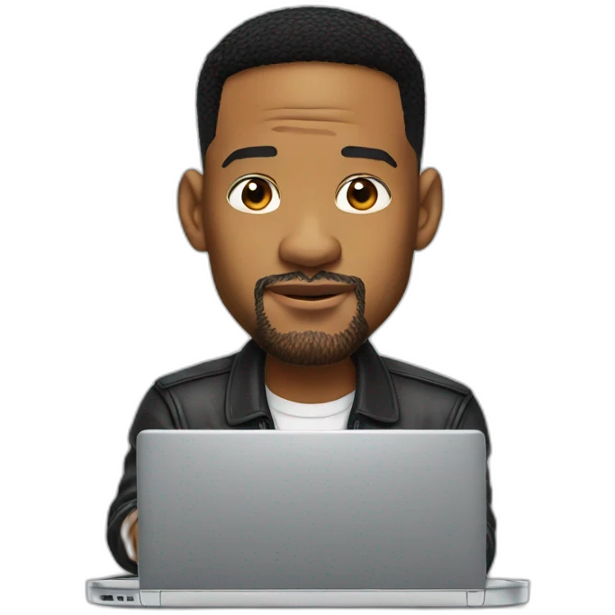 Will smith on a laptop emoji