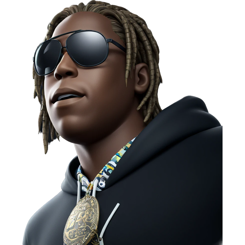mysterious boy in sunglasses emoji