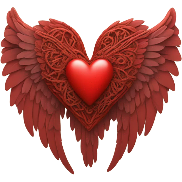 Red heart with wings emoji