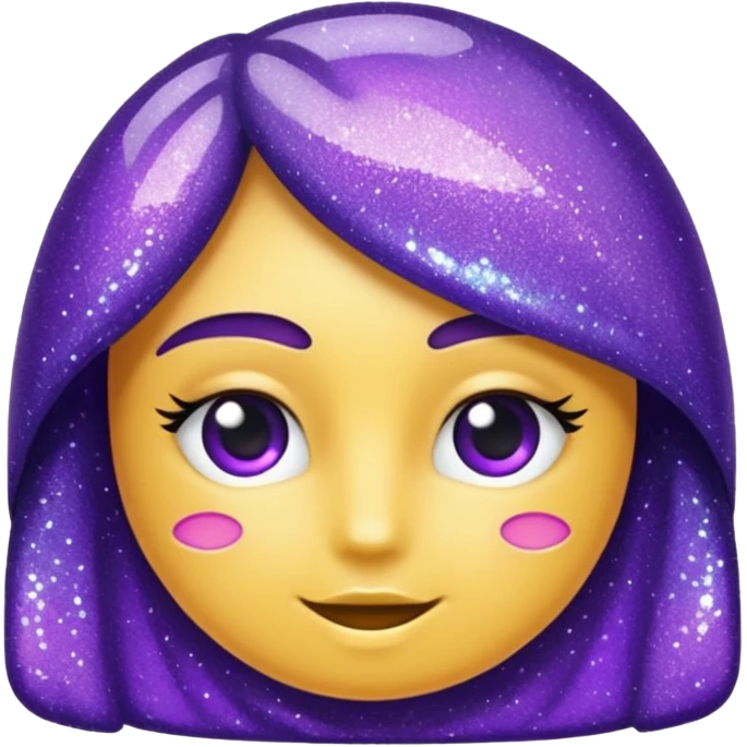 Glitter Roxo e Ciano Flecha emoji