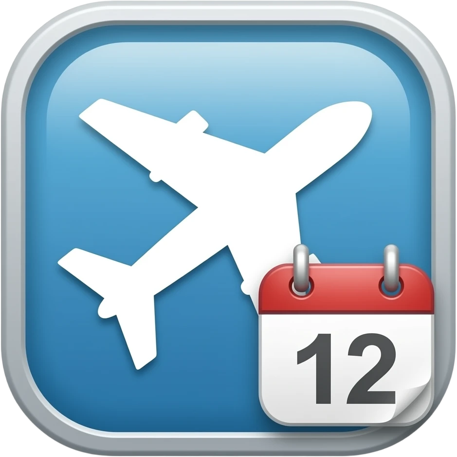i want an app logo about booking flight emoji