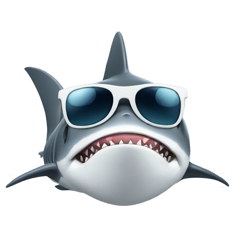 Shark wearing sunglasses  emoji