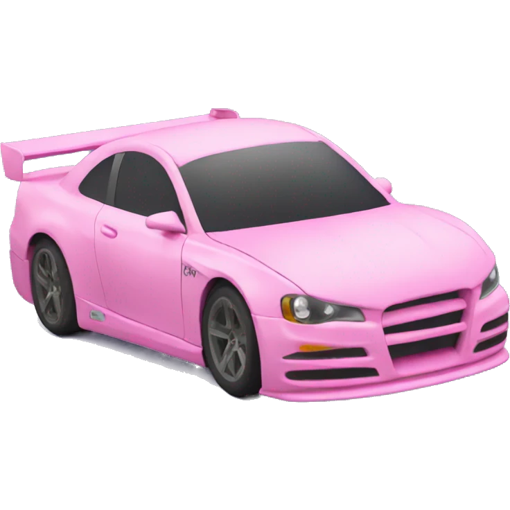 Pink race car emoji