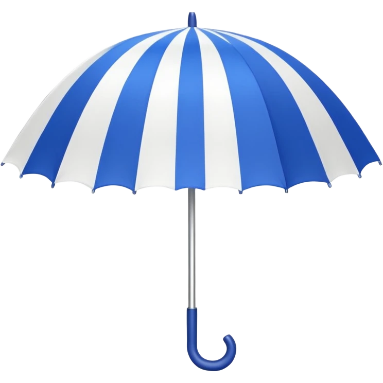 umbrella summer blue and withe emoji
