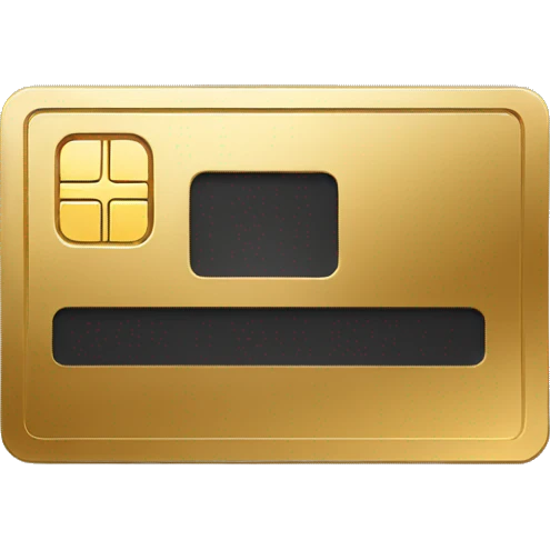 Gold credit card simple small size emoji
