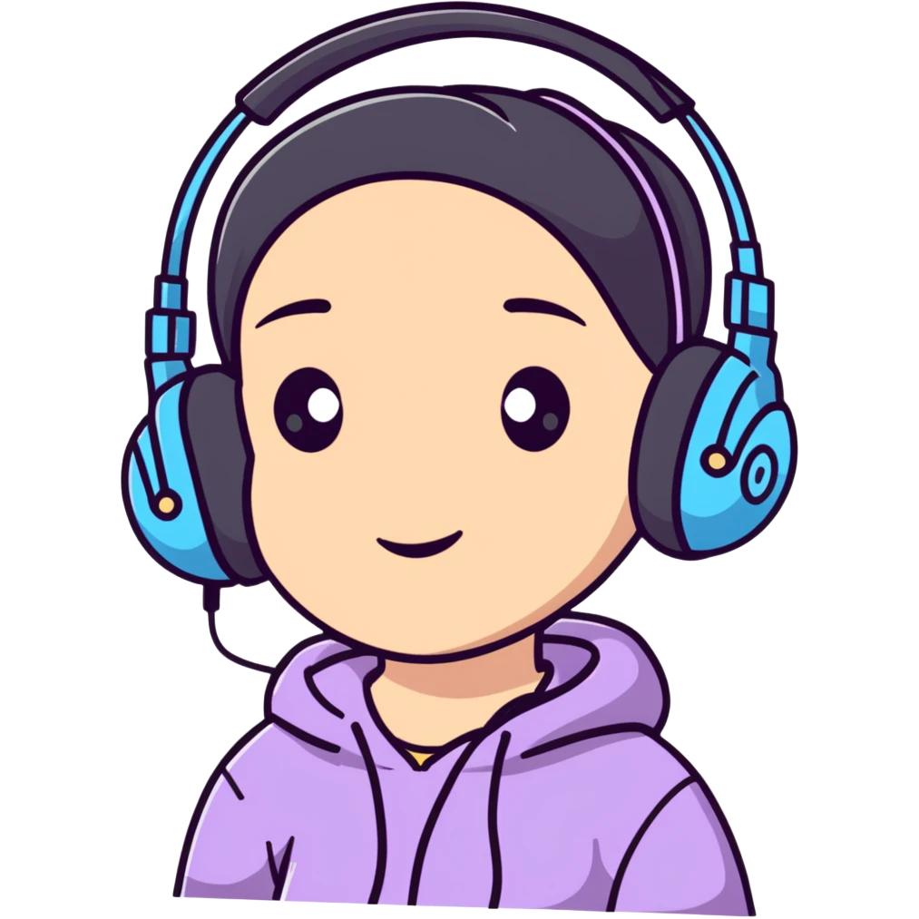 excited gamer girl in headphones emoji