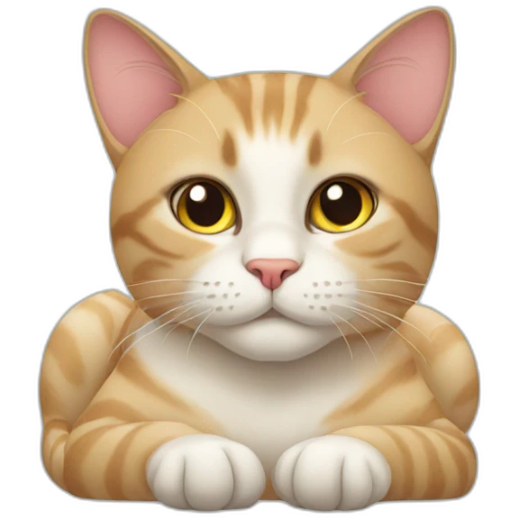 cat laying emoji