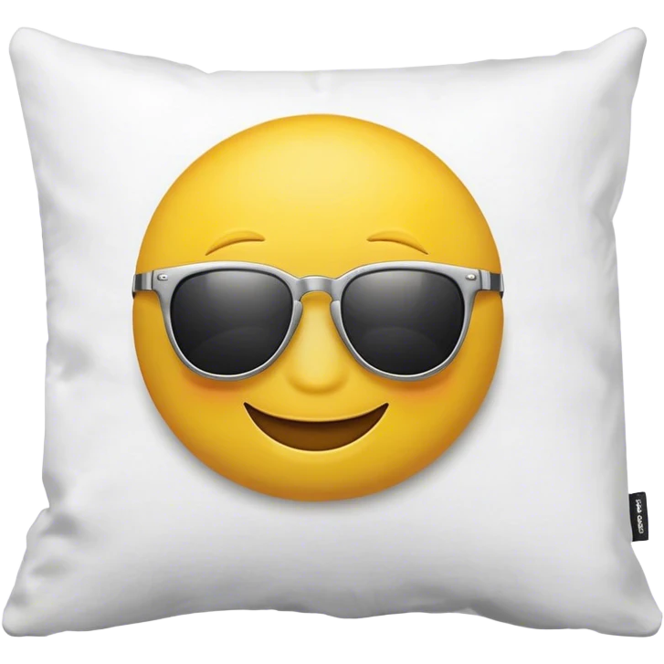 smile face with sunglasses on a pillow emoji