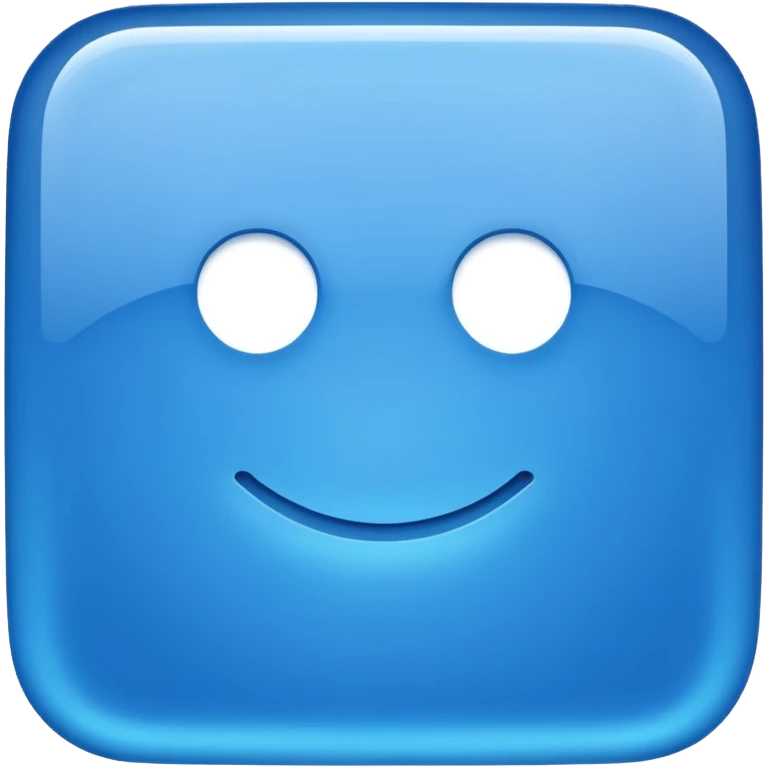Blue square with white tick emoji