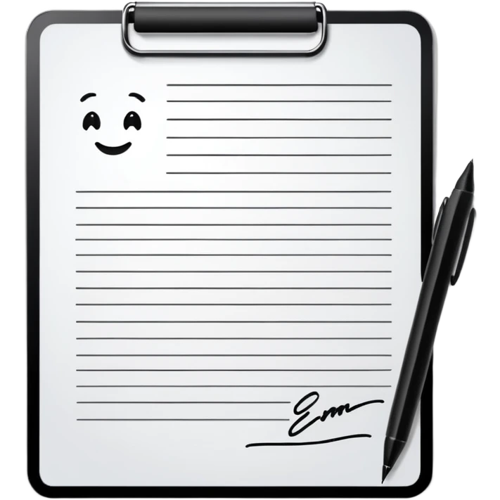 Signature at the bottom of the page emoji