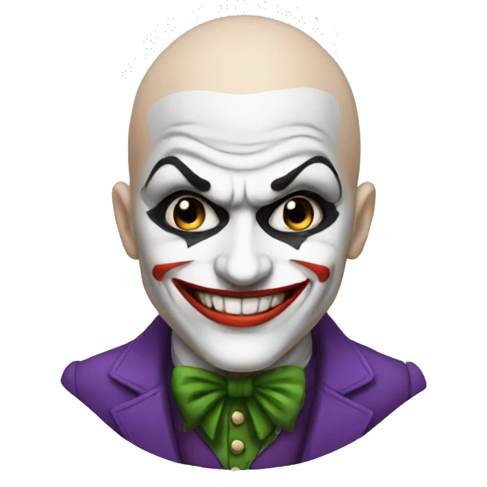 Bald joker emoji