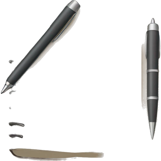 A neutral colored journal and pen emoji