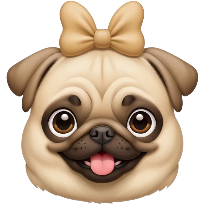 Pug wearing Disney ears emoji