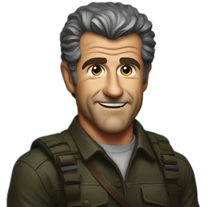 Mel Gibson portrait emoji