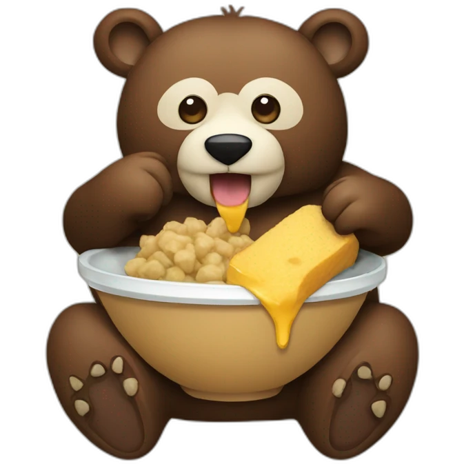 bear eating emoji