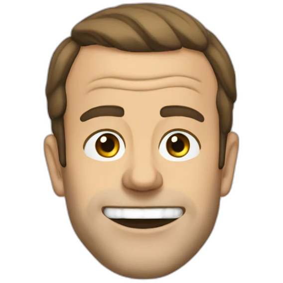 macron qui fait un bad emoji