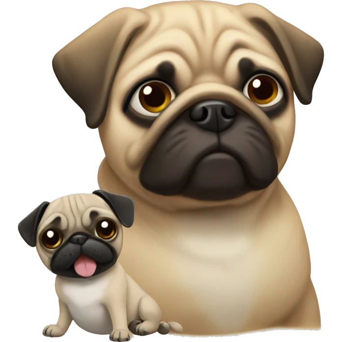 Jingle bells and pug emoji