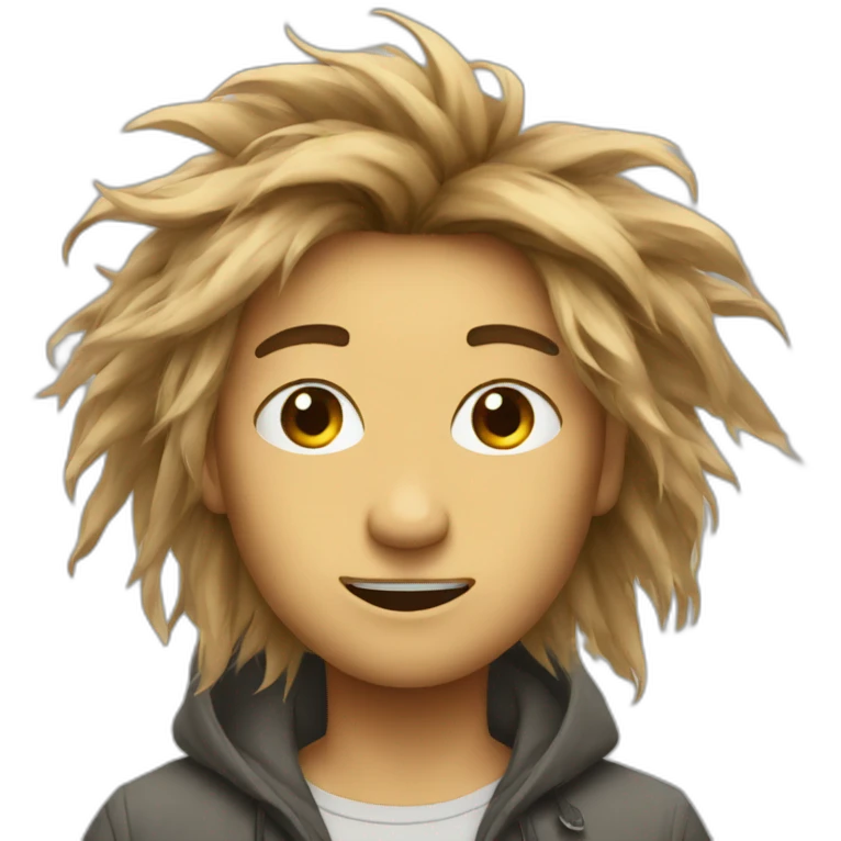 Wind and messy hair emoji