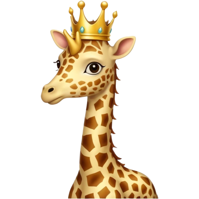 fairy giraffe with crown emoji