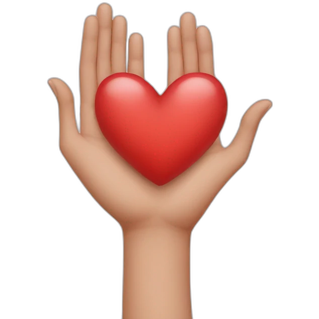 Hand heart emoji
