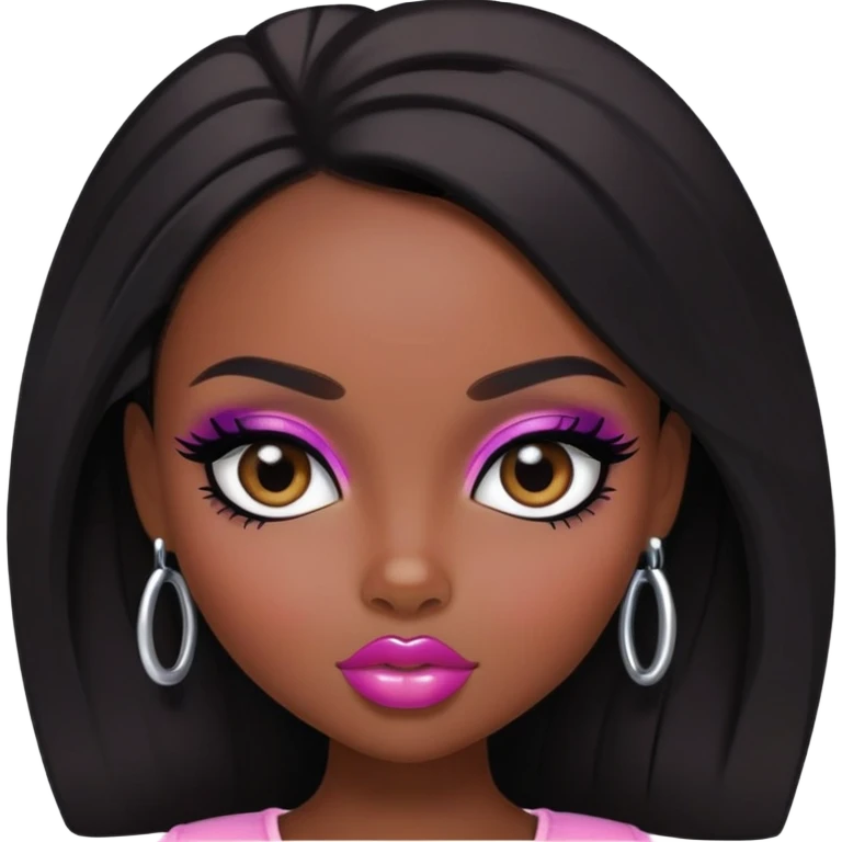 spanish beauty standard, pretty bratz baddie, black eyeliner emoji