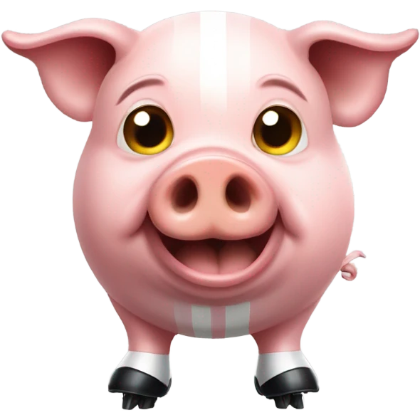 Pig playing soccer emoji