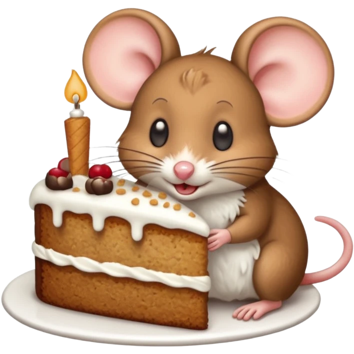 mouse eating cake emoji