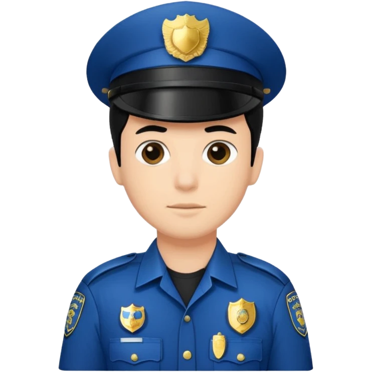 Polizist Emoji mann schwarze haare emoji