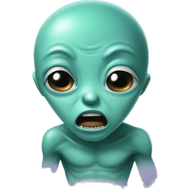 alien crying emoji