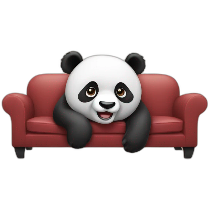 Panda eating sofa emoji