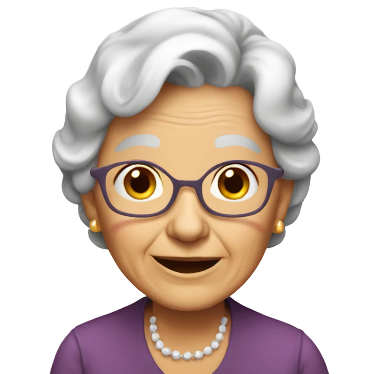 Old lady birthday  emoji