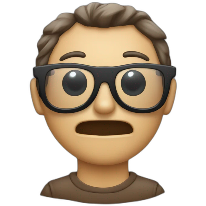 oso con gafas en medio del bosque emoji
