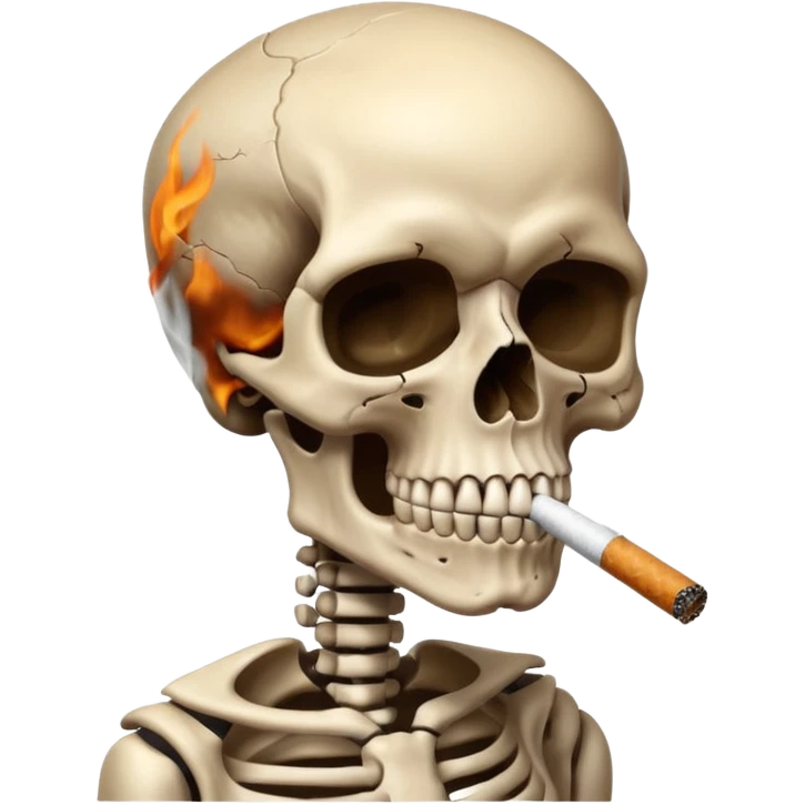 Skull smoking emoji
