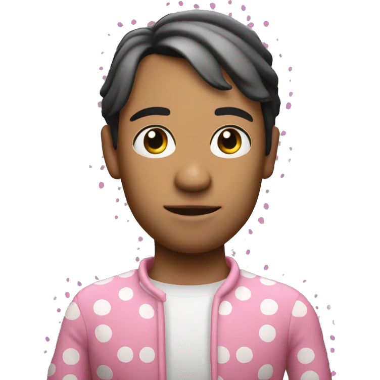 Pink poka dot sting Rey  emoji