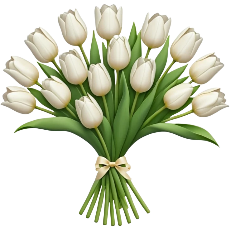 white tulip bouquet  emoji