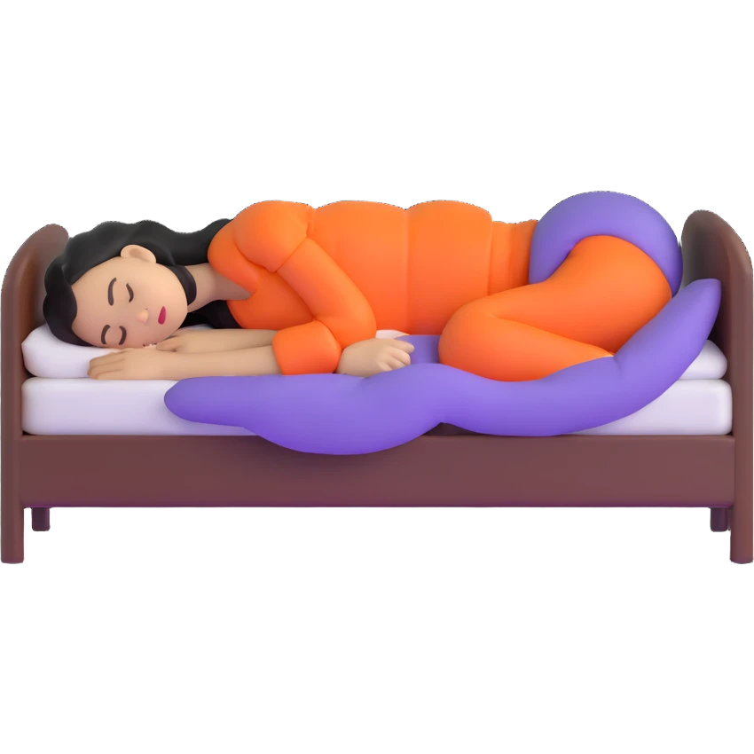 girl sleeping peacefully with Z symbols representing snoring emoji