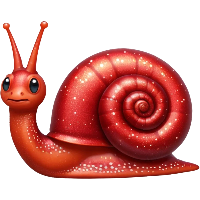 red glitter snail emoji