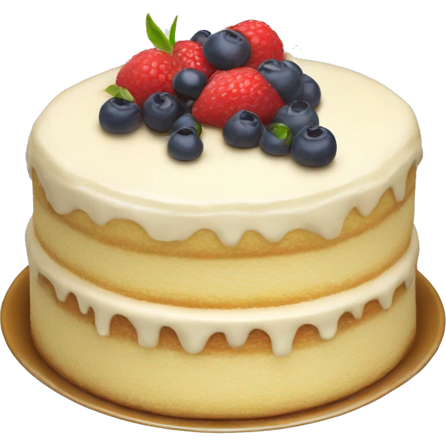 vanilla cake with vanilla topping emoji